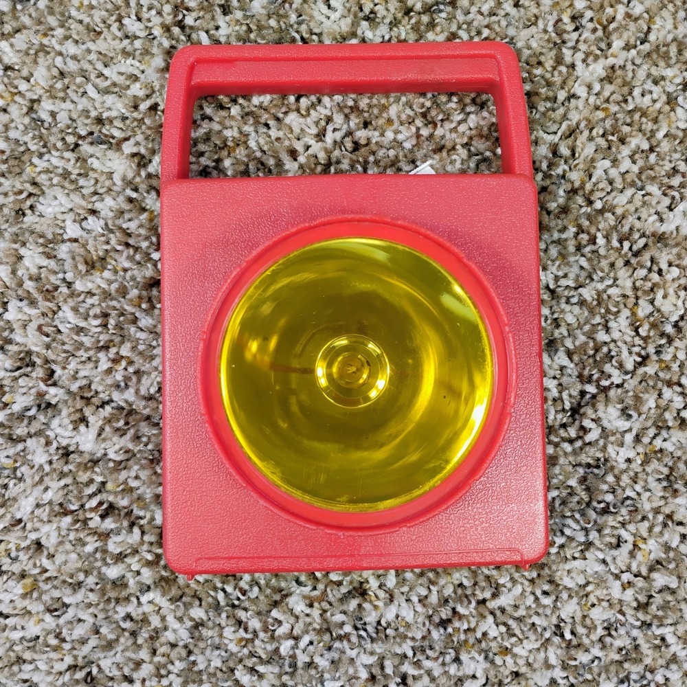 Vintage Retro 70's‎ Red Plastic Radio Shack Square Flashlight Lantern WORKS